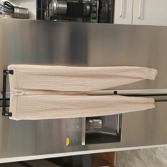 💕MAGASCHONI💕 100% Cashmere Cable Knit Joggers ~ Oatmeal Heather Small S NWT - Picture 1 of 11